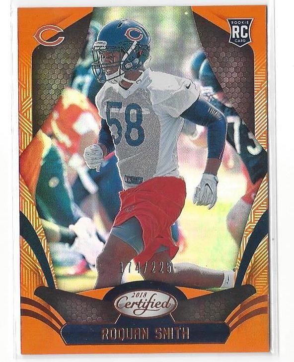 ROQUAN SMITH 2018 CERTIFIED ORANGE BEARS ROOKIE RC #D 174/225