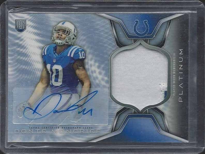 DONTE MONCRIEF 2014 TOPPS PLATINUM RPA REFRACTOR COLTS ROOKIE PATCH AUTO RC