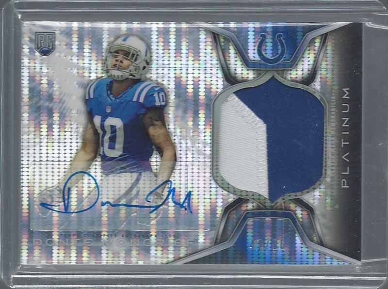 DONTE MONCRIEF 2014 TOPPS PLATINUM RPA PULSAR REFRACTOR ROOKIE PATCH AUTO RC /50