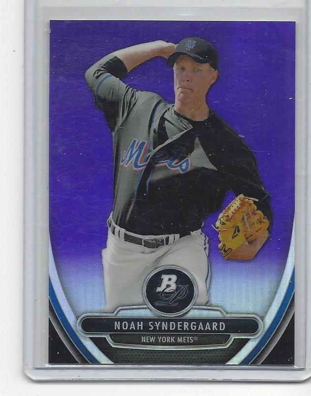NOAH SYNDERGAARD 2013 BOWMAN PLATINUM PROSPECTS PURPLE REFRACTOR PROSPECT #35