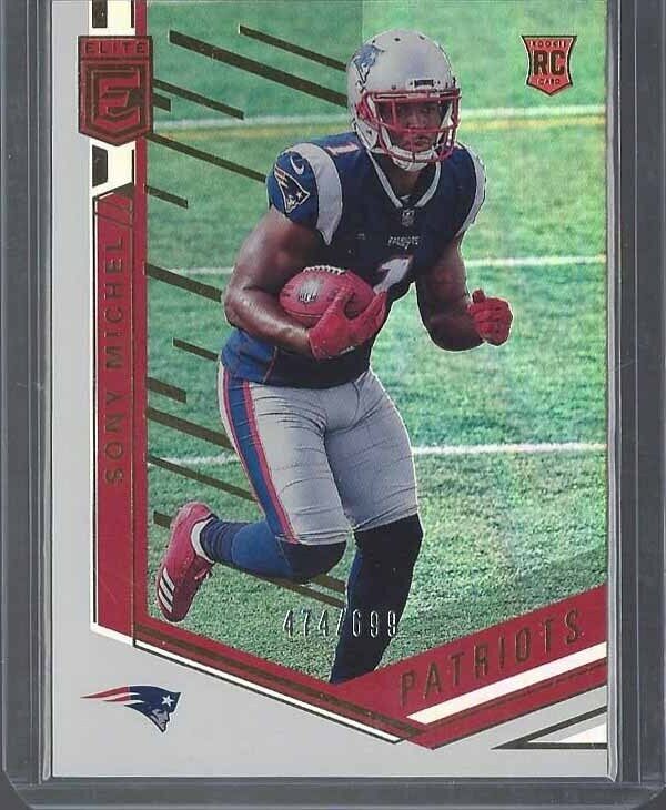 SONY MICHEL 2018 DONRUSS ELITE PATRIOTS TRUE ROOKIE RC #D 474/699