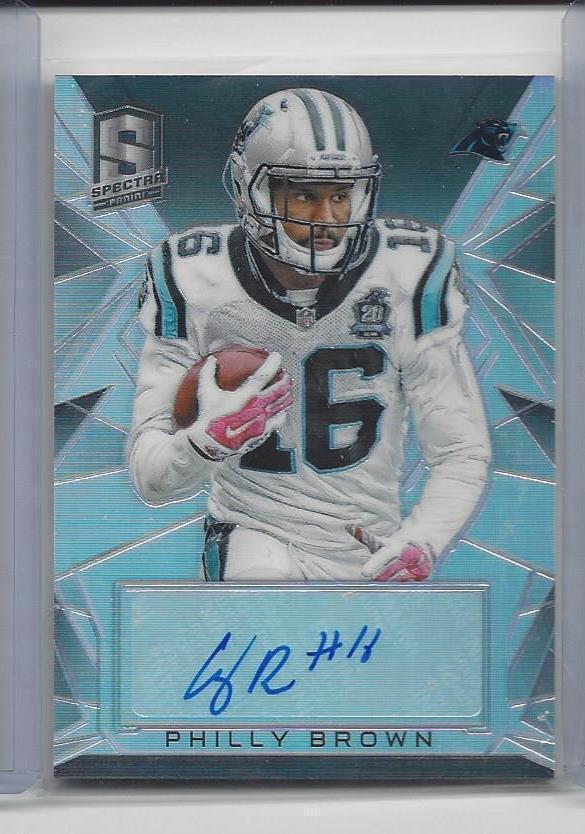 PHILLY BROWN 2015 SPECTRA PRIZM REFRACTOR PANTHERS AUTO #D 97/99