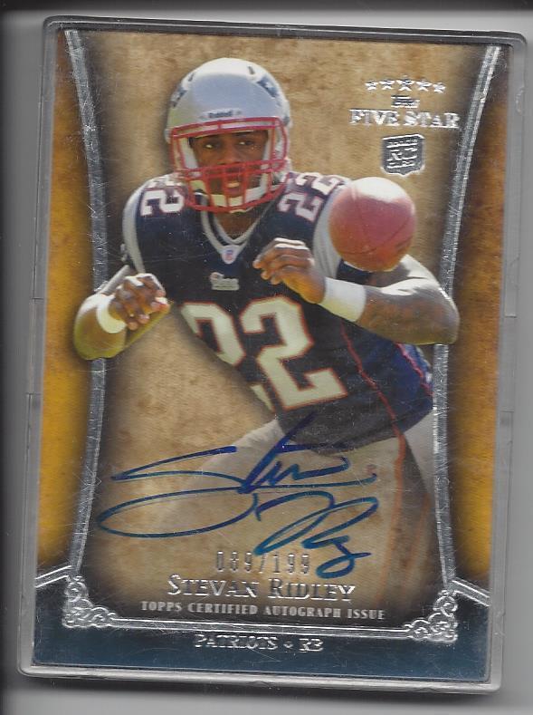STEVAN RIDLEY 2011 TOPPS 5 FIVE STAR ON CARD AUTO RC #D 89/199
