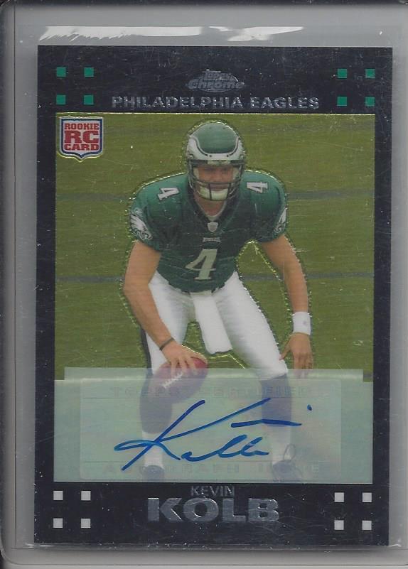 KEVIN KOLB 2007 TOPPS CHROME AUTO RC #170