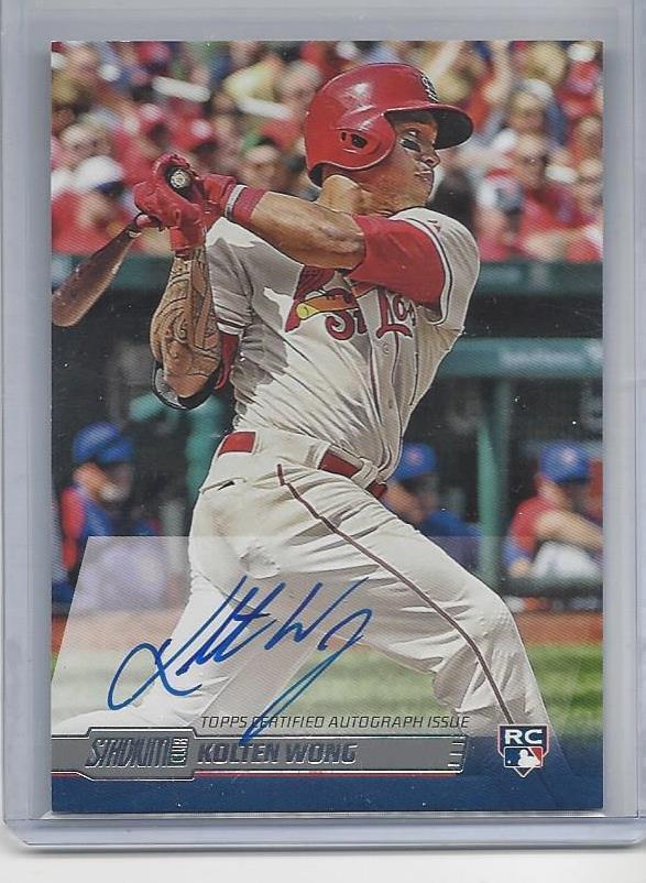 KOLTEN WONG 2014 STADIUM CLUB CARDINALS ON CARD AUTO RC