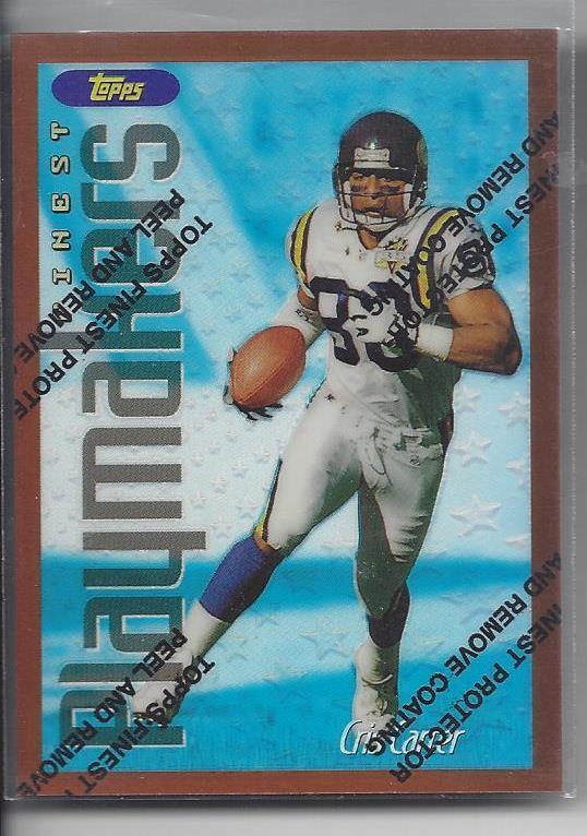 CRIS CARTER 1996 TOPPS FINEST VIKINGS BRONZE REFRACTOR #312