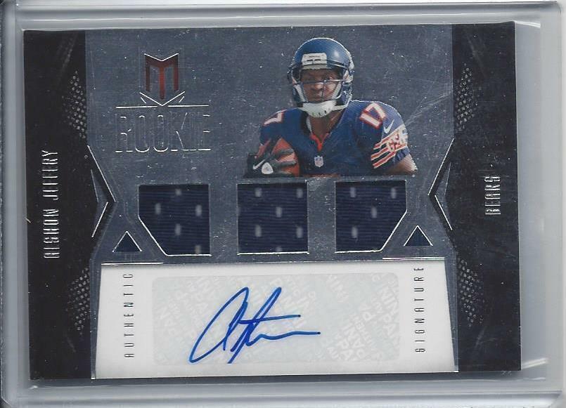 ALSHON JEFFERY 2012 MOMENTUM BEARS TRIPLE JERSEY AUTO RC #D /599