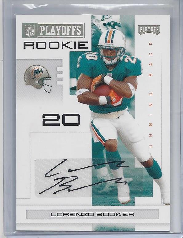 LORENZO BOOKER 2007 PLAYOFFS GOLD DOLPHINS AUTO RC #D 1/10