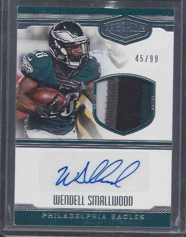 WENDELL SMALLWOOD 2016 PLATES & PATCHES RPA 4 COLOR ROOKIE PATCH AUTO RC #D /99