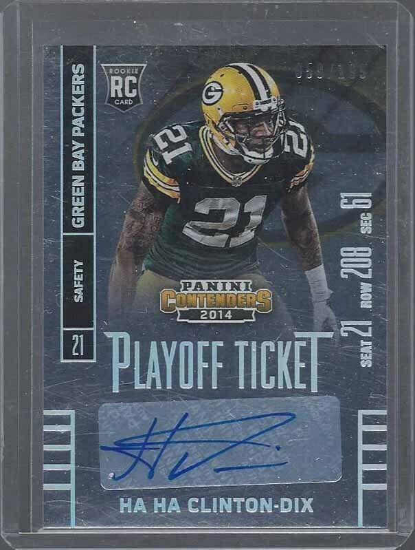 HA HA CLINTON DIX 2014 PANINI CONTENDERS PLAYOFF TICKET ROOKIE AUTO RC #D /199