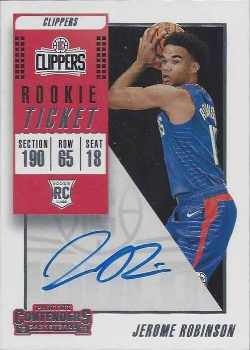 JEROME ROBINSON 2018-19 CONTENDERS PHOTO VARIATION ON CARD AUTO RC #126