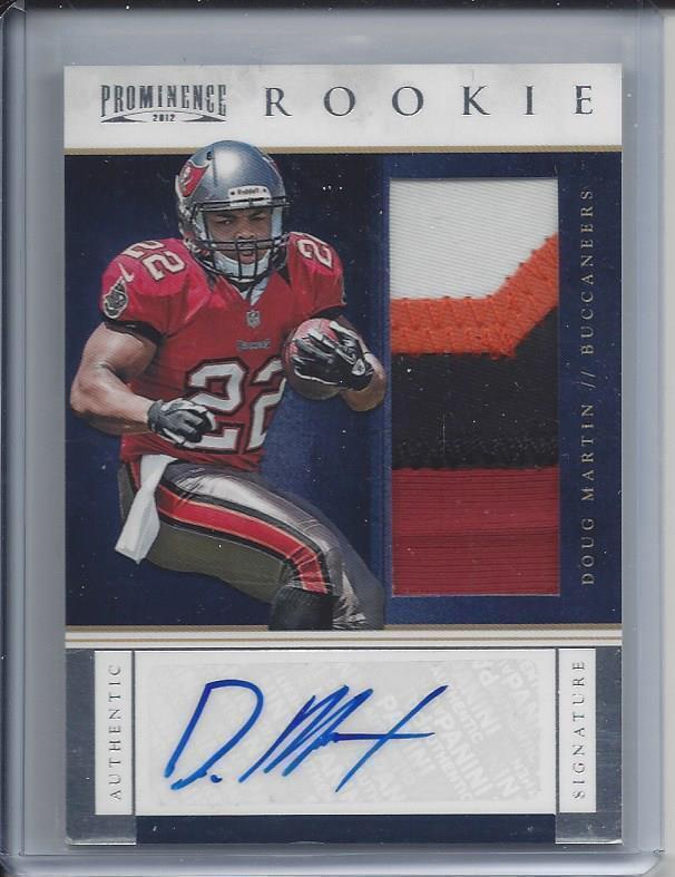 DOUG MARTIN 2012 PROMINENCE JUMBO 4 COLOR RPA PATCH AUTO RC #D /90