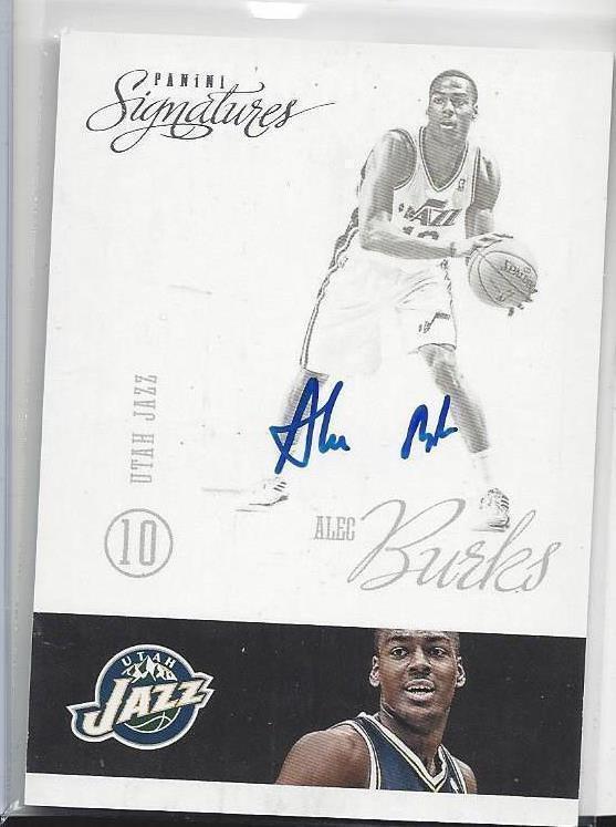 ALEC BURKS 2012-13 PANINI SIGNATURES JAZZ ON CARD AUTO #22
