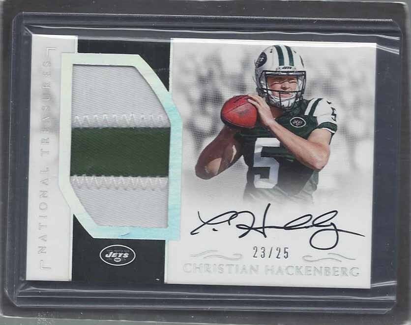CHRISTIAN HACKENBERG 2017 NATIONAL TREASURES HORIZONTAL RPA PATCH AUTO RC #D /25