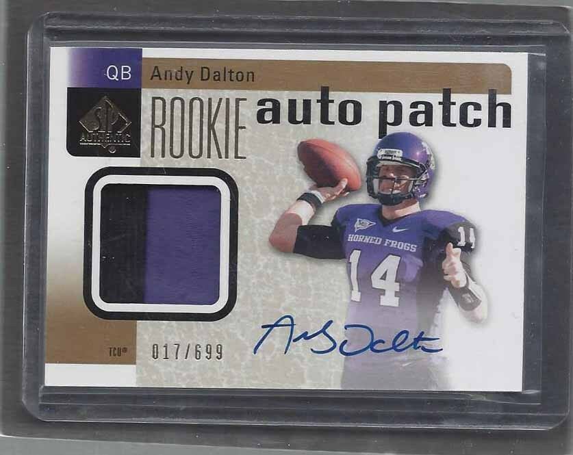 ANDY DALTON 2011 SP AUTHENTIC RPA 3 COLOR PATCH AUTO RC #D 660/699