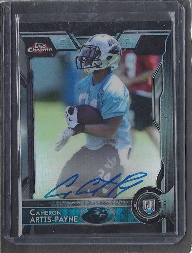 CAMERON ARTIS-PAYNE 2015 TOPPS CHROME BLACK REFRACTOR ON CARD AUTO RC #D /25