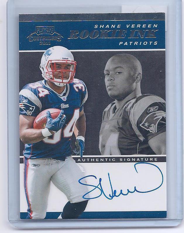 SHANE VEREEN 2011 PLAYOFF CONTENDERS ROOKIE INK SP SHORT PRINT ON CARD RC AUTO