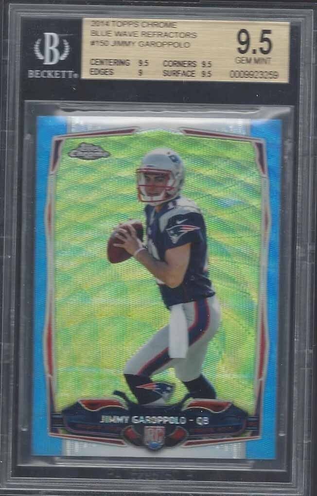 JIMMY GAROPPOLO 2014 TOPPS CHROME BLUE WAVE REFRACTOR RC #150 BGS 9.5 GEM MINT