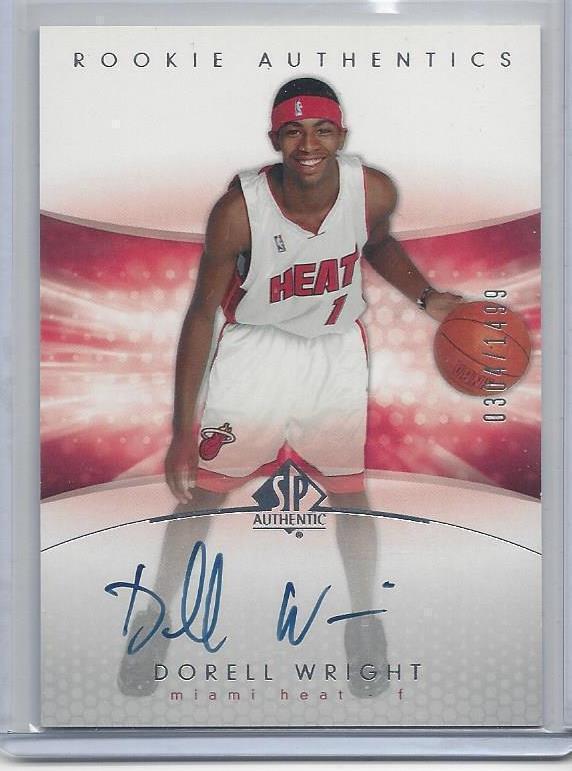 DORELL WRIGHT 2005 SP AUTHENTIC ON CARD TRUE RC AUTO #D 304/1499