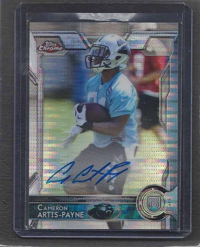 CAMERON ARTIS-PAYNE 2015 TOPPS CHROME PULSAR REFRACTOR ON CARD AUTO RC #D 1/15