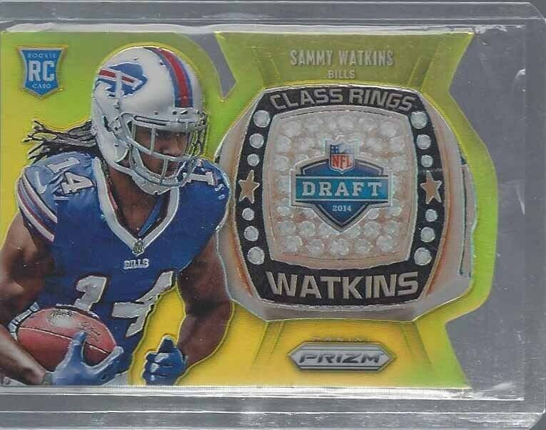 SAMMY WATKINS 2014 PANINI PRIZM CLASS RINGS GOLD PRIZMS DIE CUT RC #D 2/10