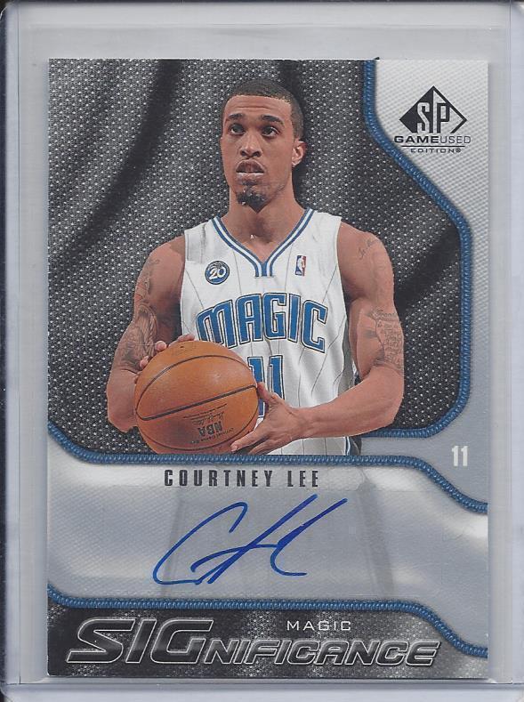 COURTNEY LEE 2009-10 SP GAME USED SIGNIFICANCE AUTO RC