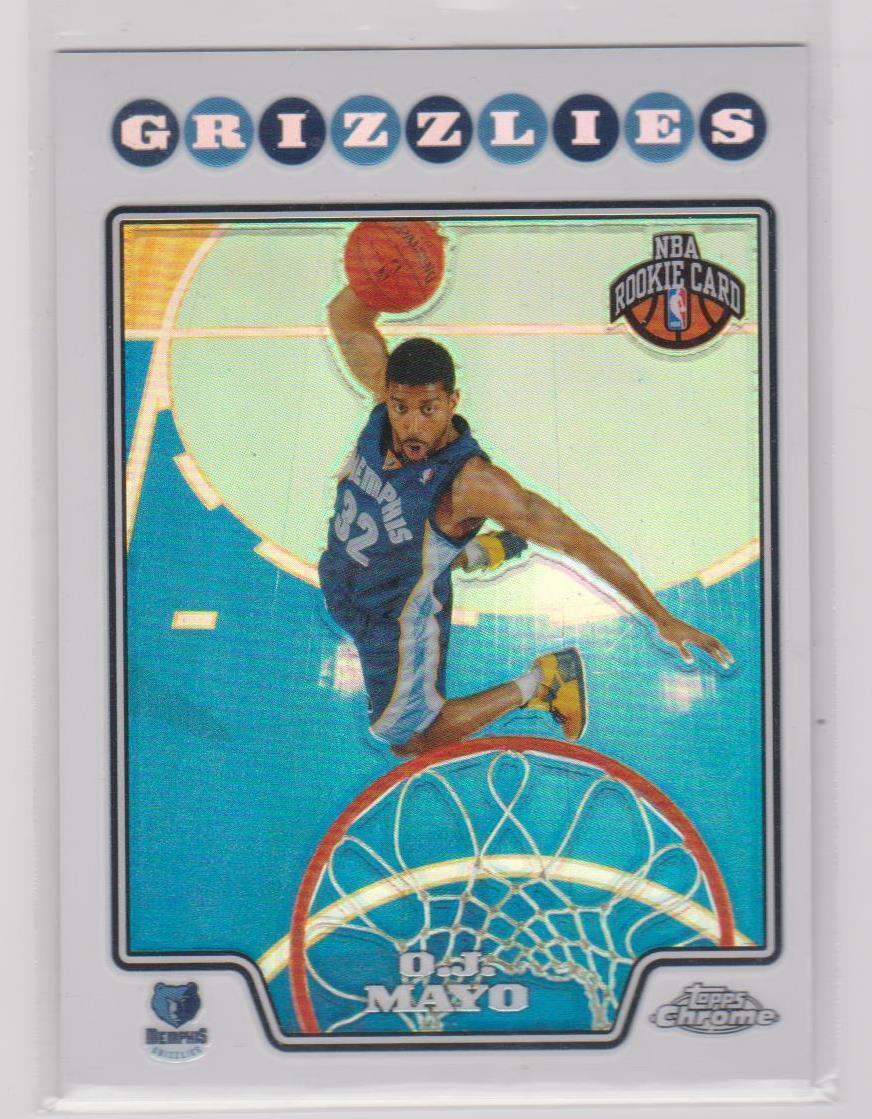 O.J. MAYO 2008-09 TOPPS CHROME REFRACTOR RC #183