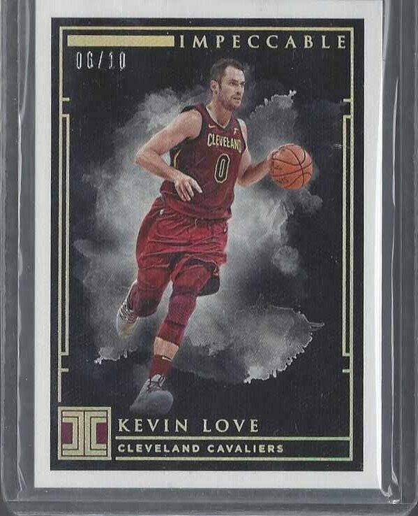 KEVIN LOVE 2018-19 PANINI IMPECCABLE GOLD BASE #D 6/10