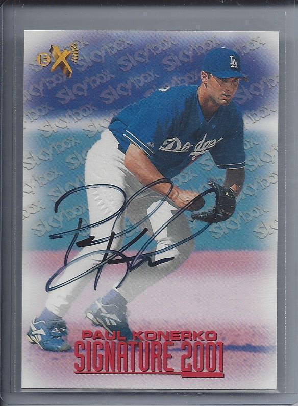 PAUL KONERKO 1998 EX E-X 2000 DODGERS ON CARD AUTO