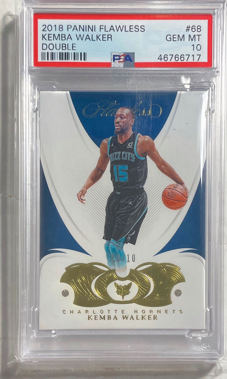 KEMBA WALKER 2018 PANINI FLAWLESS DOUBLE DIAMOND #D 10/10 PSA 10 GEM POP 1/1