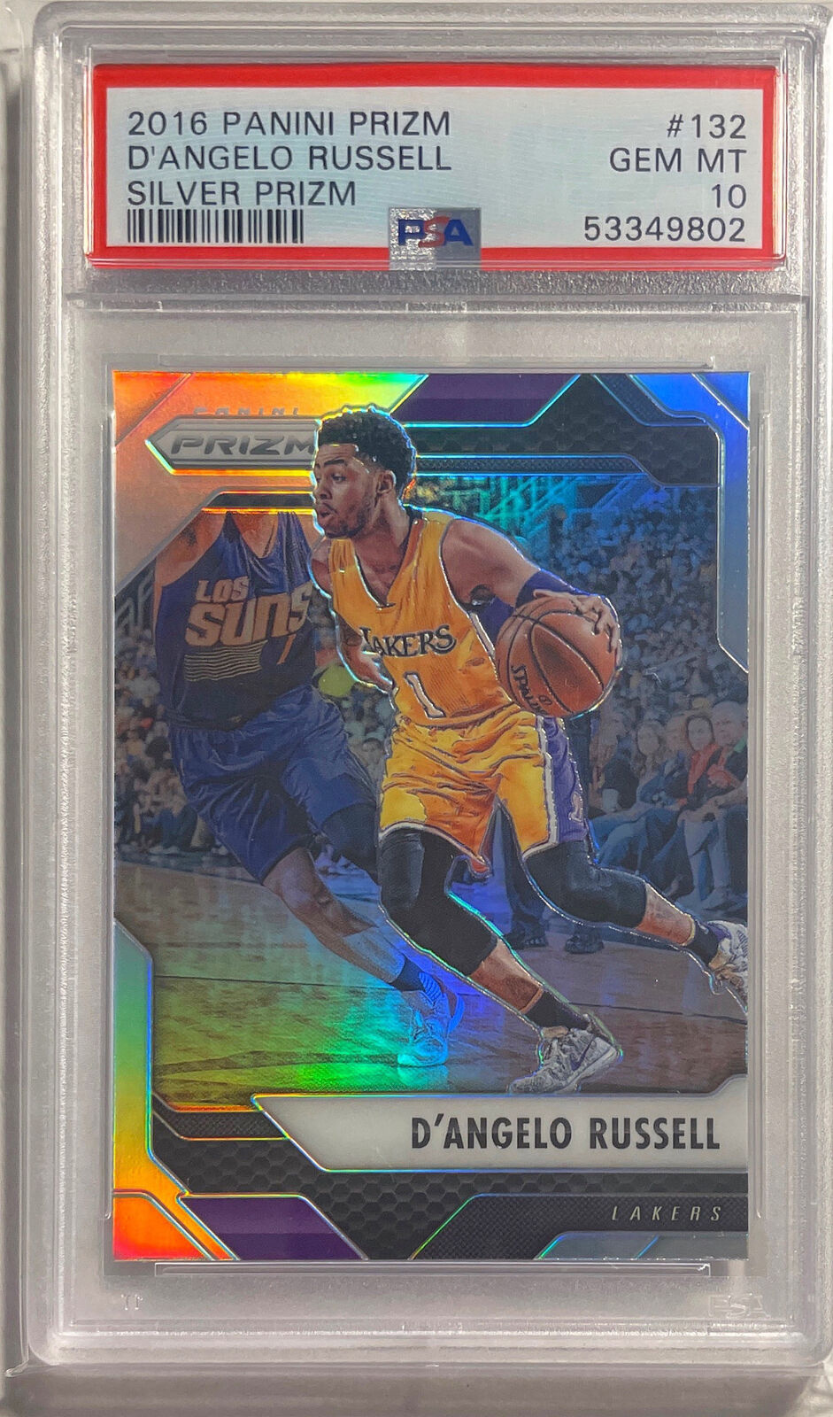 D'ANGELO RUSSELL 2016 PANINI PRIZM SILVER PRIZM #132 PSA 10 GEM MINT POP 9