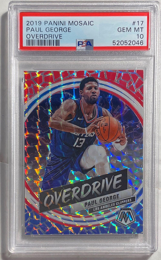 PAUL GEORGE 2019 PANINI MOSAIC OVERDRIVE PRIZM #17 PSA 10 GEM MINT POP 29