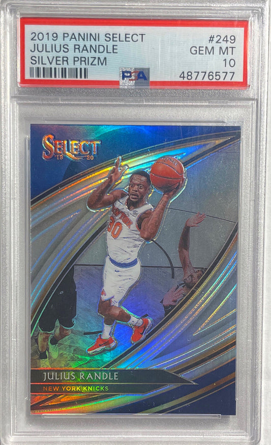 JULIUS RANDLE 2019 PANINI SELECT SILVER PRIZM COURTSIDE #249 PSA 10 GEM POP 2