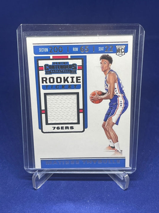 MATISSE THYBULLE 2019-20 PANINI CONTENDERS ROOKIE TICKET JERSEY RC