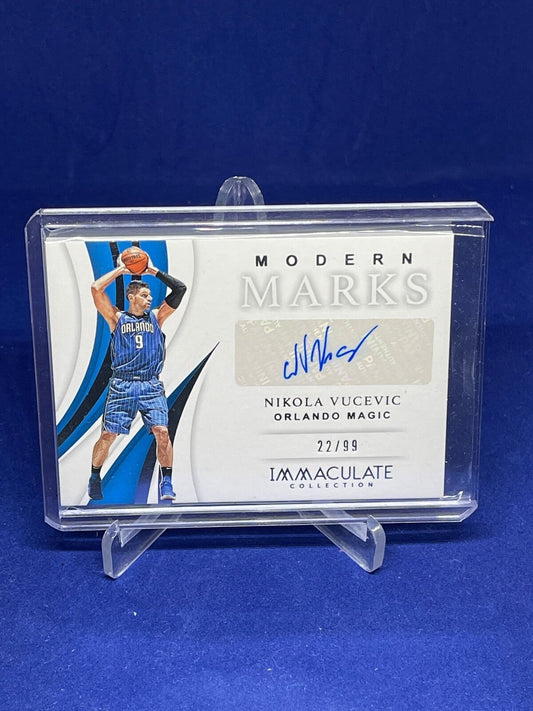 NIKOLA VUCEVIC 2018-19 PANINI IMMACULATE MODERN MARKS AUTO #D 22/99