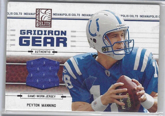 PEYTON MANNING 2004 DONRUSS ELITE GRIDIRON GEAR GAME WORN JERSEY #D 98/250