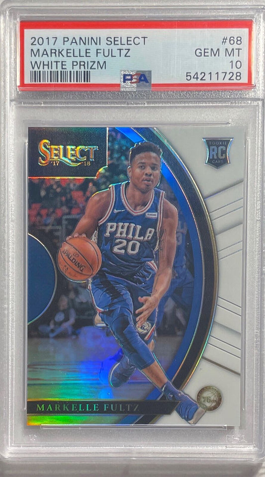MARKELLE FULTZ 2017 SELECT WHITE PRIZM RC #D 134/149 PSA 10 GEM MINT POP 12