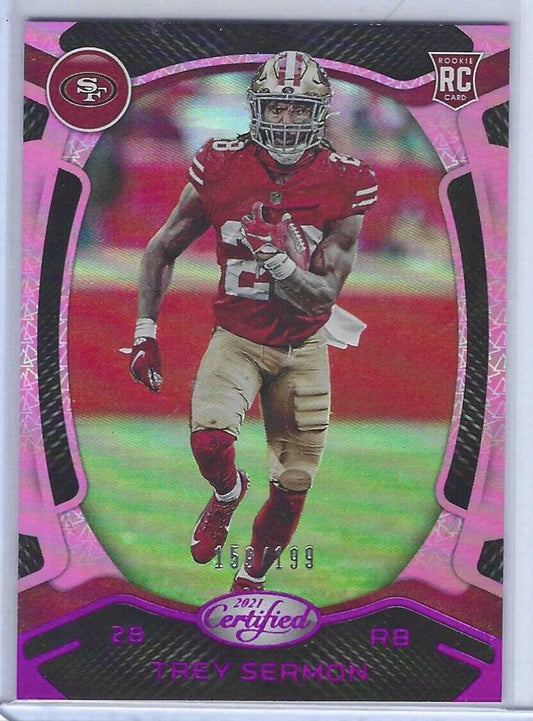 TREY SERMON 2021 CERTIFIED PINK MIRROR RC #D 159/199