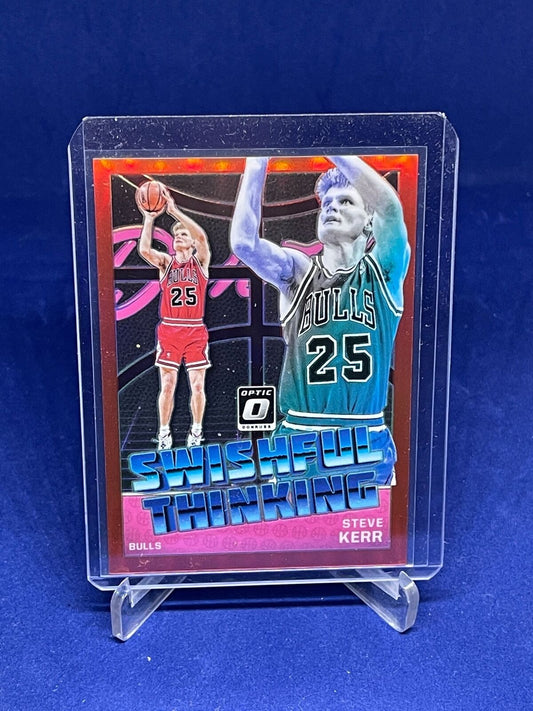 STEVE KERR 2018-19 PANINI DONRUSS OPTIC SWISHFUL THINKING RED PRIZM #D 27/99