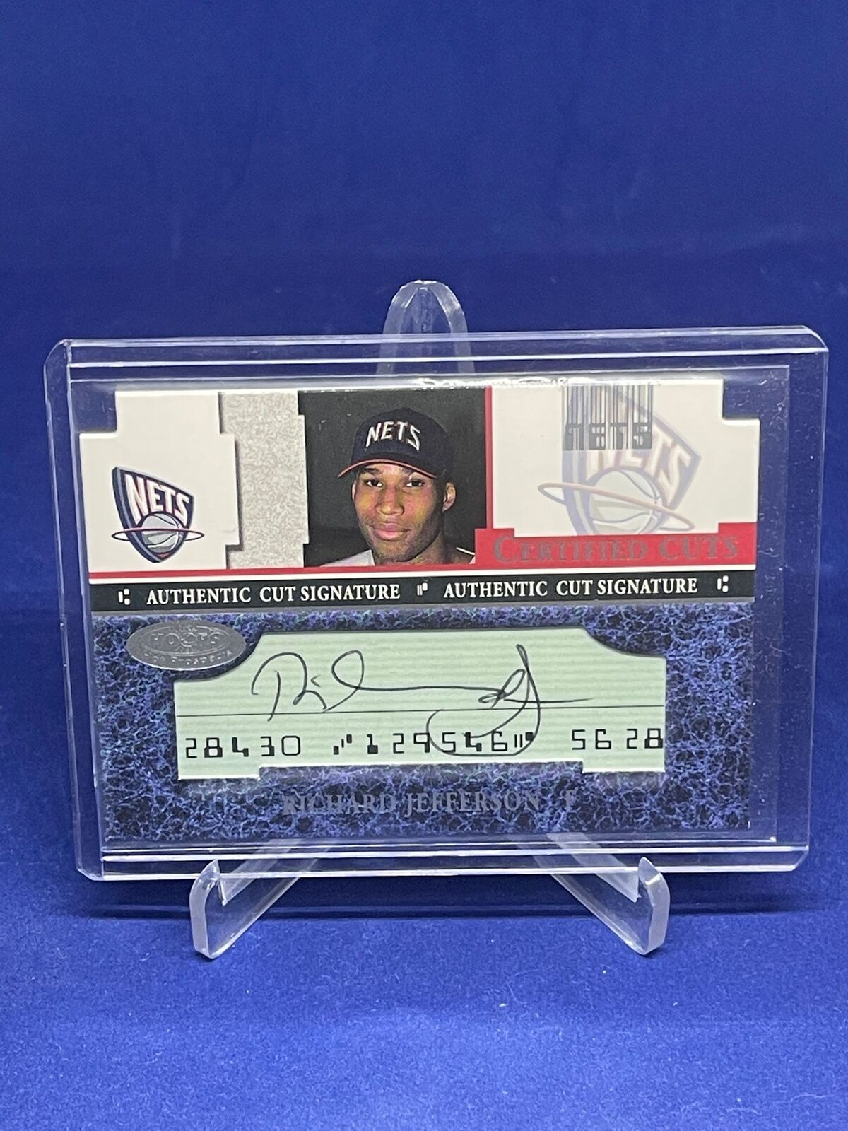 RICHARD JEFFERSON 2001-02 FLEER CERTIFIED CUTS AUTO RC