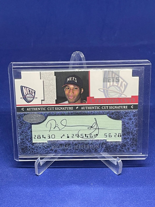 RICHARD JEFFERSON 2001-02 FLEER CERTIFIED CUTS AUTO RC