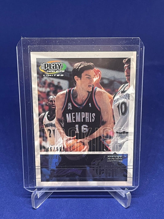 PAU GASOL 2002-03 UPPER DECK PLAYMAKERS LIMITED ROOKIE RC #D 146/999