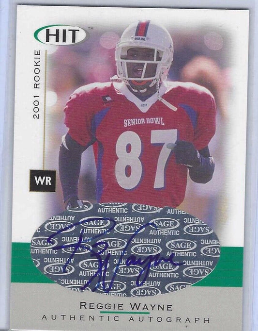 REGGIE WAYNE 2001 SAGE HIT ROOKIE AUTO RC #A47
