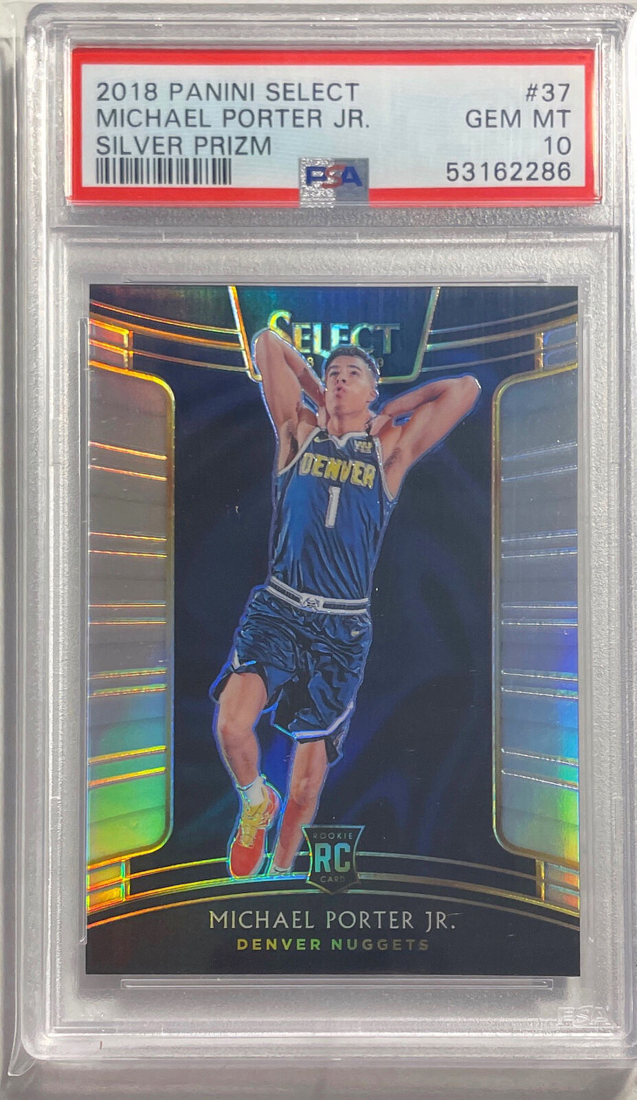 MICHAEL PORTER JR 2018 PANINI SELECT SILVER PRIZM RC #37 PSA 10 GEM MINT POP 119