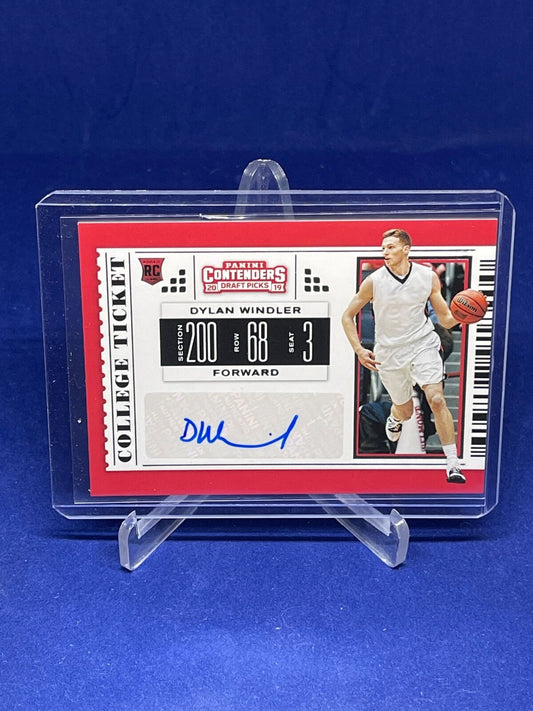 DYLAN WINDLER 2019-20 PANINI CONTENDERS DRAFT PICKS COLLEGE TICKET AUTO RC #83