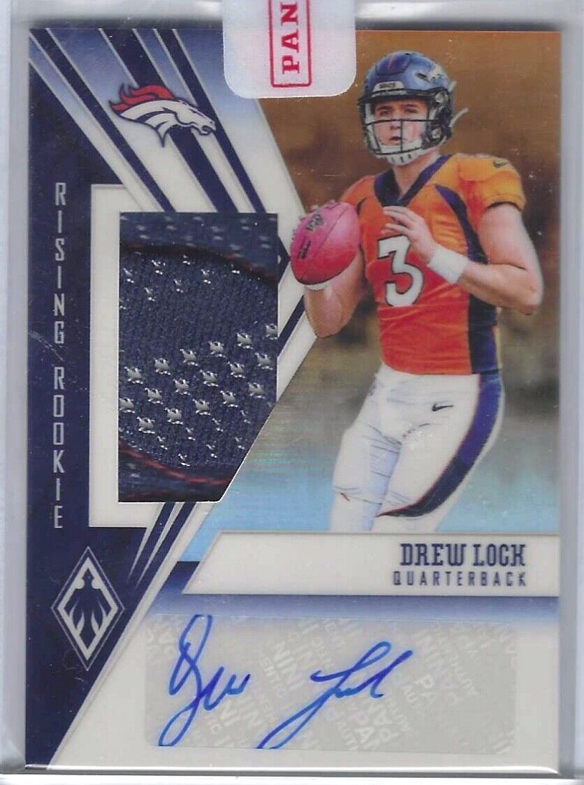DREW LOCK 2019 PHOENIX RISING ROOKIE GLOVE PATCH AUTO RC #D 37/75