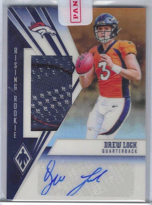 DREW LOCK 2019 PHOENIX RISING ROOKIE GLOVE PATCH AUTO RC #D 37/75