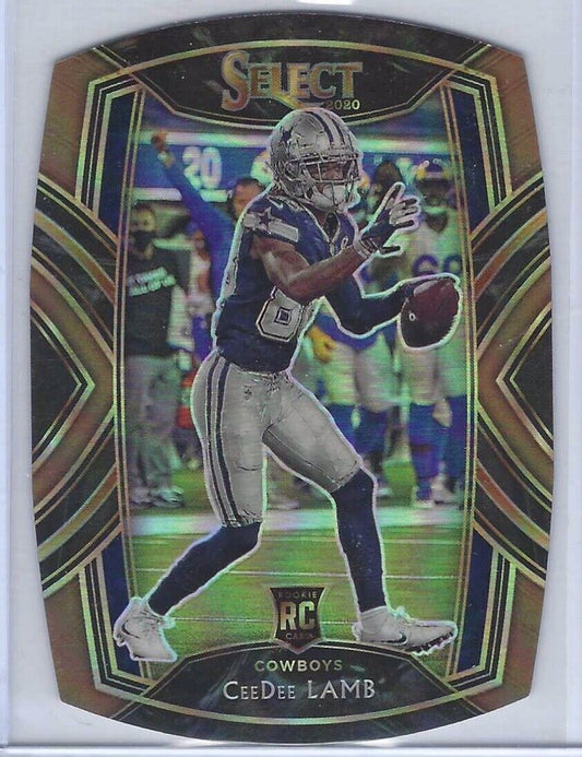 CEEDEE LAMB 2020 PANINI SELECT CLUB LEVEL BRONZE PRIZM DIE CUT RC #D /355