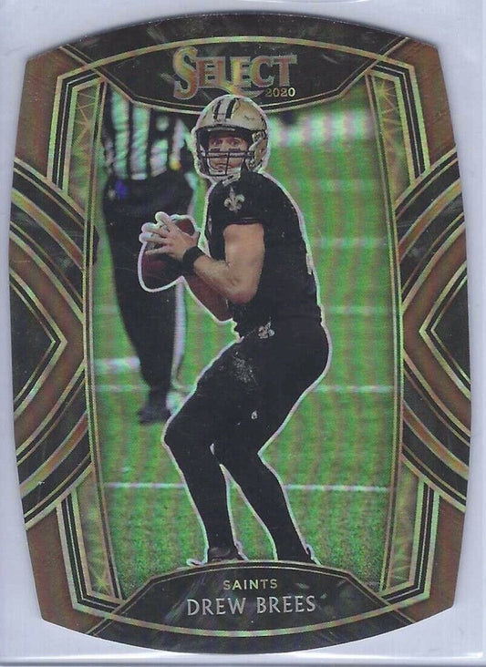 DREW BREES 2020 PANINI SELECT CLUB LEVEL BRONZE PRIZM DIE CUT #D /355