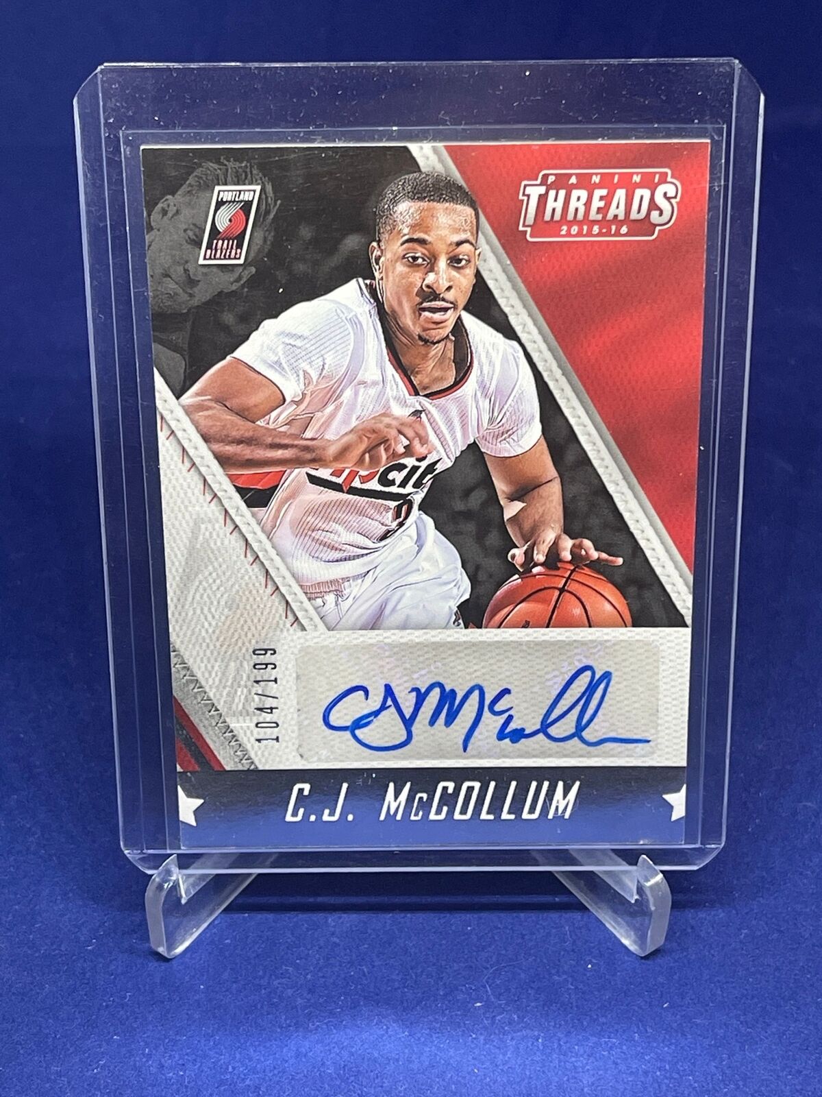 CJ MCCOLLUM 2014-15 PANINI THREADS AUTO #D 104/199